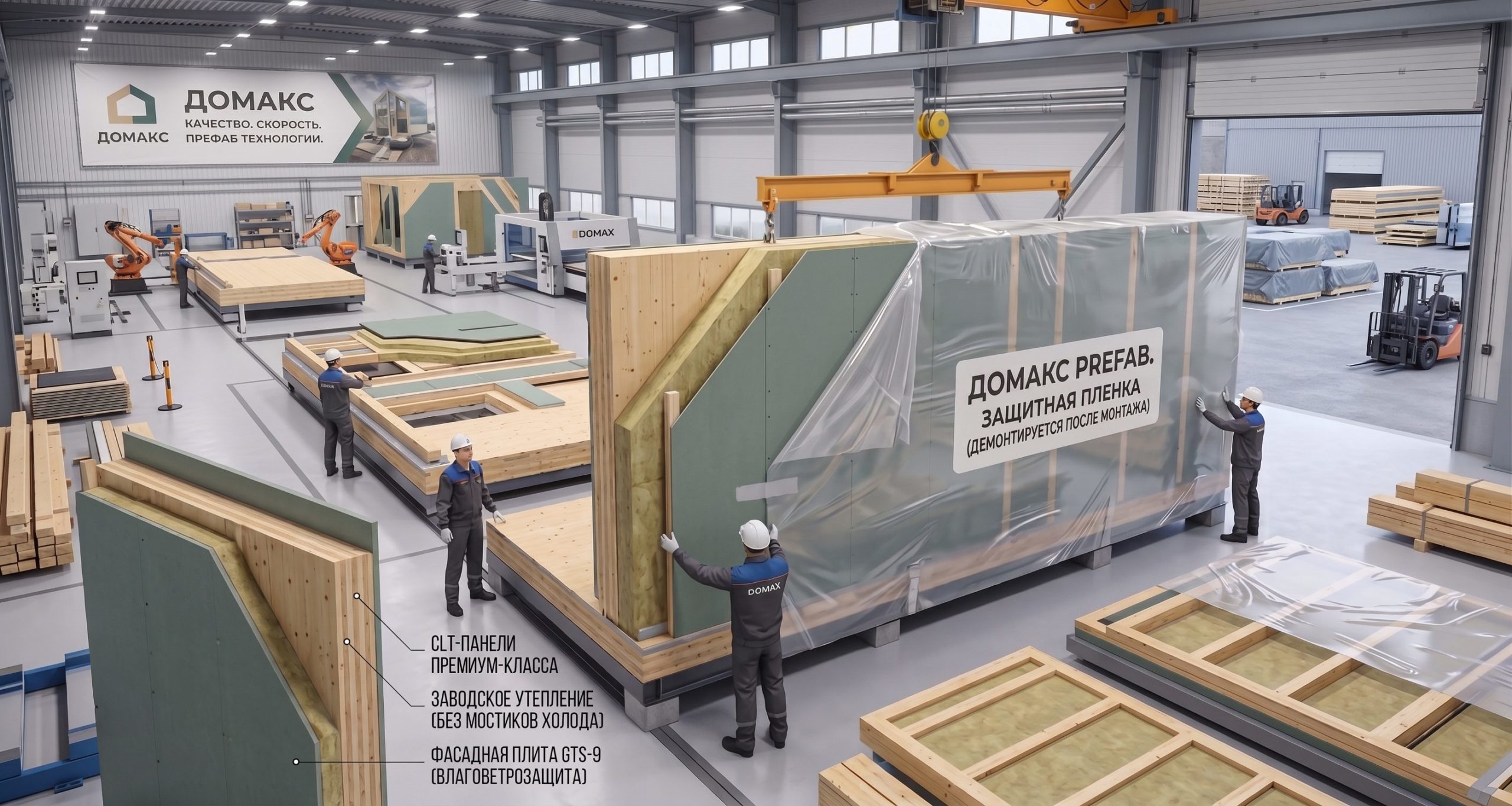 Почему современный фахверк и CLT дома требуют Prefab технологий