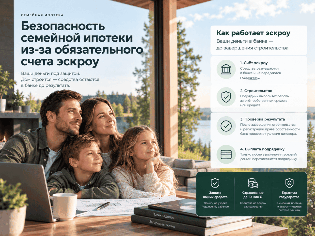 Безопасность семейной ипотеки на строительство дома: зачем нужен эскроу-счёт в 2026 году