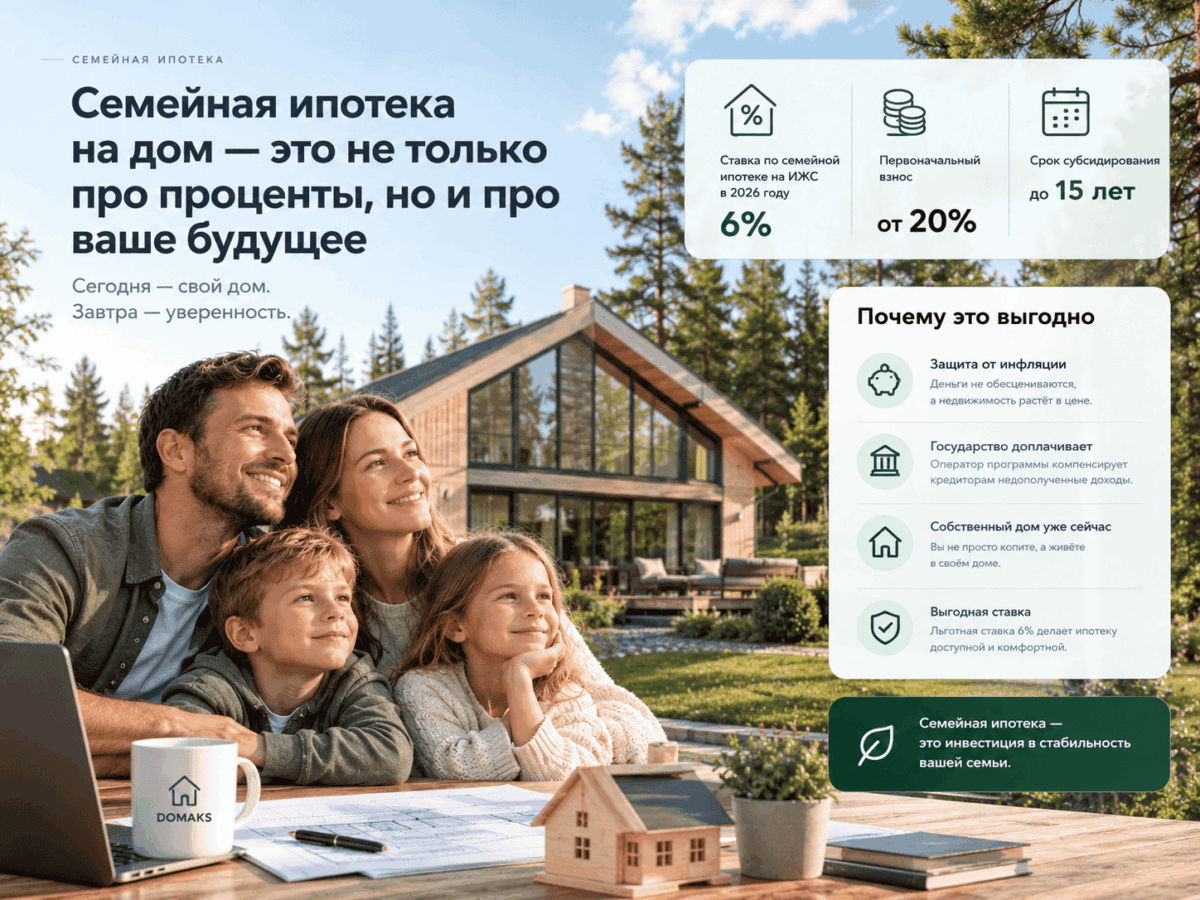 Почему дом в семейную ипотеку выгоднее, чем копить
